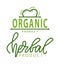 Organic Product Herbal Ingredient Logotypes Set