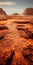 Organic Red Martian Desert Landscape With Water: A Captivating Visual