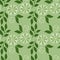 Organic seamless pattern with decorative lemon slices print. Pastel green colors. Random citrus fruit backdrop