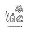 Organic soap icon. Aloe and coconut milk hand lotion simple vector illustration