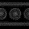 Organic spiral rose pattern, ethnic tribal style