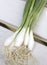 Organic spring onions