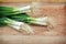 Organic spring onions