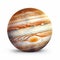 Organic Stone Carving Of Jupiter On White Background