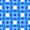Organic tile. Blue symmetrical boho chic summer