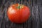 Organic tomato with Water Droplets Closeup