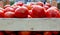 Organic tomatoes on a market stall