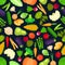 Organic vegetables seamless pattern