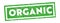 Organic vintage green stamp tag banner vector