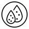 Organic water drops icon, outline style