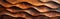 Organic Wood Waves Texture: Closeup of Brown Waving Wall Art for Abstract Background or Banner Design