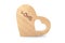 Organic Wooden Baby Teether as Heart