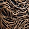Organic Wooden Structure with Striations in Infinity Nets Style .