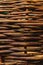 Organic woven willow wicker fence panel suitable for crafts, picnic or gardening background