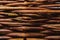 Organic woven willow wicker fence panel suitable for crafts, picnic or gardening background