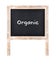 Organic written on chalkboard isolated