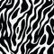 Organic Zebra Stripes Seamless Pattern - Dark Tonalities, Free-flowing Lines