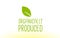 organically produced green leaf text concept logo icon design