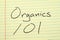 Organics 101 On A Yellow Legal Pad