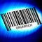 Organisch - barcode with blue Background