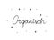 Organisch phrase handwritten with a calligraphy brush. Organic in german. Modern brush calligraphy. Isolated word black