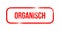 Organisch - red grunge rubber, stamp