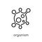 organism icon. Trendy modern flat linear vector organism icon on