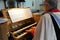 An organist at the keys