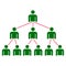 Organization company hierarchy - vector