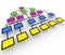 Organizational Chart - Colorful Boxes