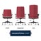 Organizational chart icon, CEO chair, Manager chair and Staff chair in flat design.