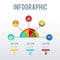 Organizational infographic template design with icons. Business concept infograph with 3,5 options, steps or processes. Vector