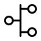 Organizational or leadership network hierarchical structure icon in business institution