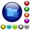 Organize folder color glass buttons