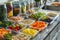 Organized meal prep containers with fresh food