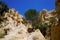 Orgues d`Ille-sur-TÃªt geology erosion site stone formation in south languedoc France