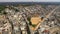 Oria, Italy. Aerial footage of main sights in medieval city