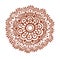 Orient mandala - decorative henna design, India. Mendy ethnic vector