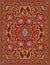Oriental brown vector carpet design