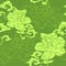 Oriental Cape jasmine and and aroma cloud for seamless pattern with green tea tone