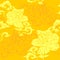 Oriental Cape jasmine and and aroma design for seamless pattern with yellow golden tone