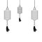 Oriental chinese lanterns decoration cartoon in black and white