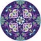 Oriental Chinese traditional lotus flower circle pattern