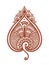 Oriental composition - decorative indian henna tattoo design. Eastern vector