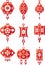 Oriental contemporary lanterns design set