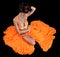 oriental dancer in orange costume