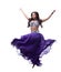 Oriental dancer in purple costume