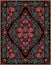 Oriental dark vector carpet design