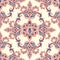 Oriental floral seamless pattern. Flower geometric ornamental ba