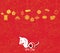 Oriental Happy Chinese New Year 2018. Year of Rooster Design. Year of the dog